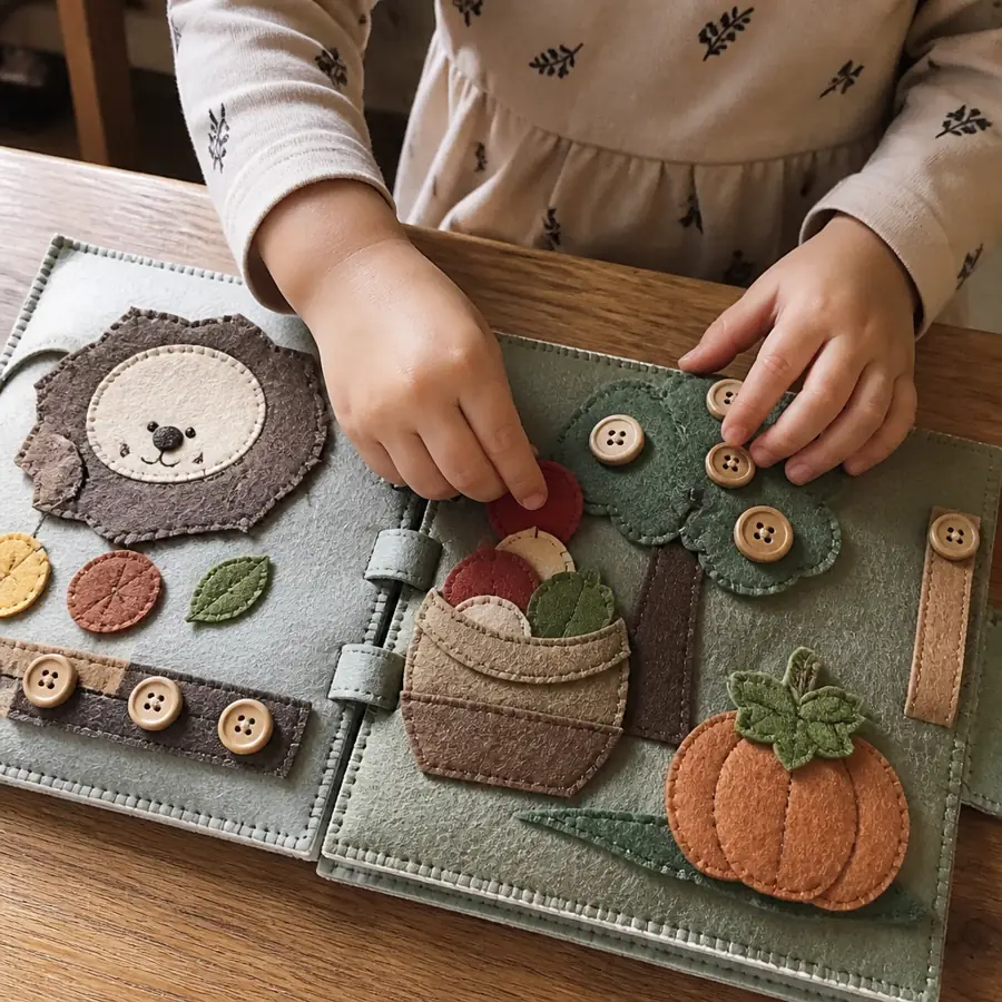 Felt quiet book pages