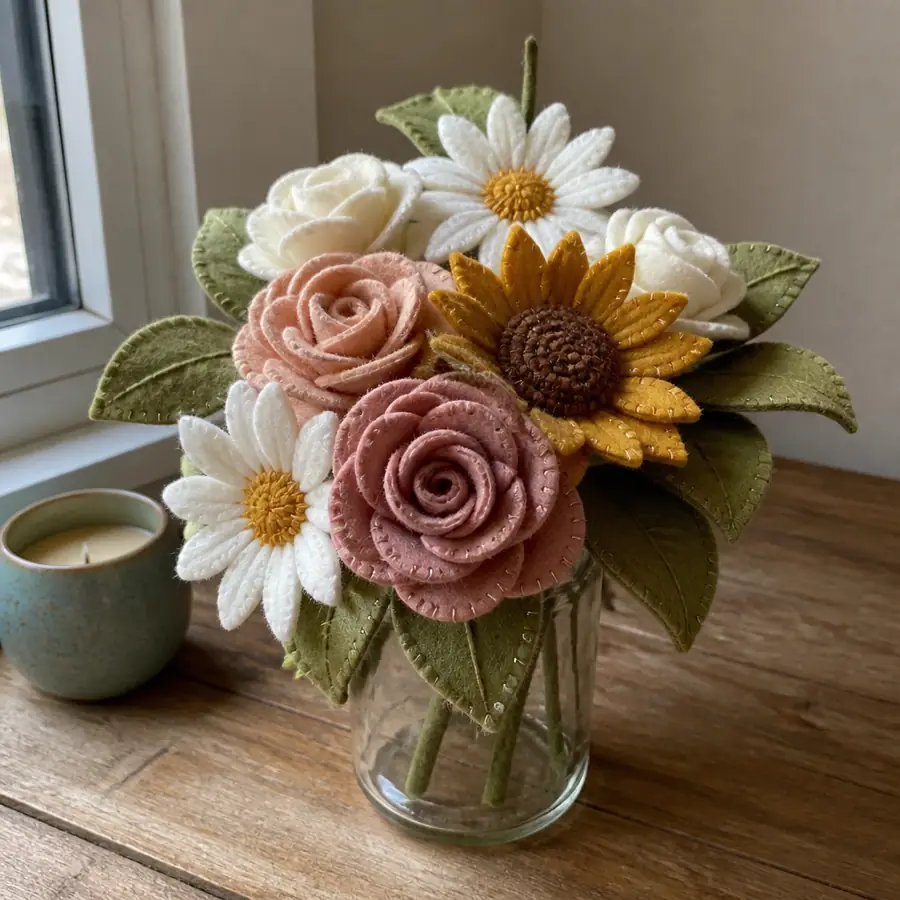 Felt flower bouquet