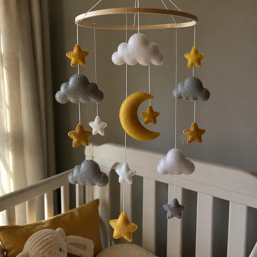 Felt baby mobile